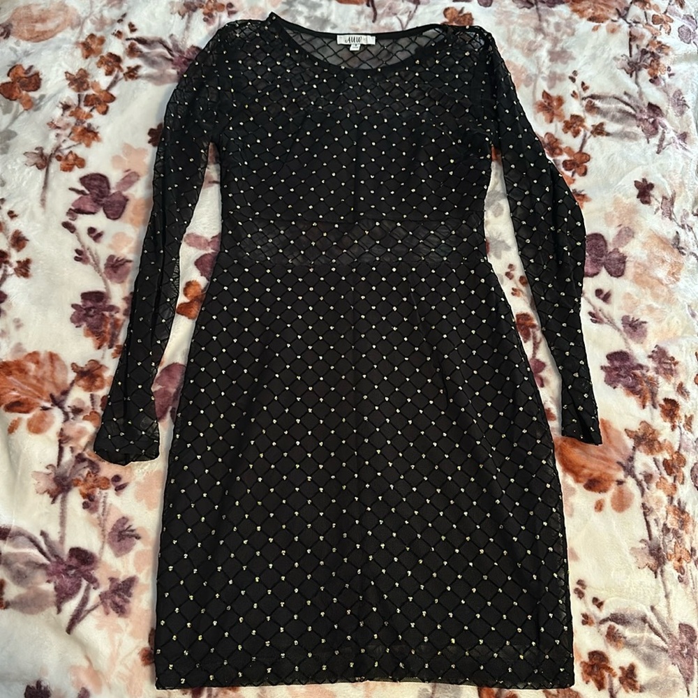 Party dress black and gold